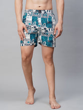 Men's Multicolor, 100% Cotton, Printed, Regular Fit, Inner Elastic, Mid-Rise, Boxers- Pack of 3